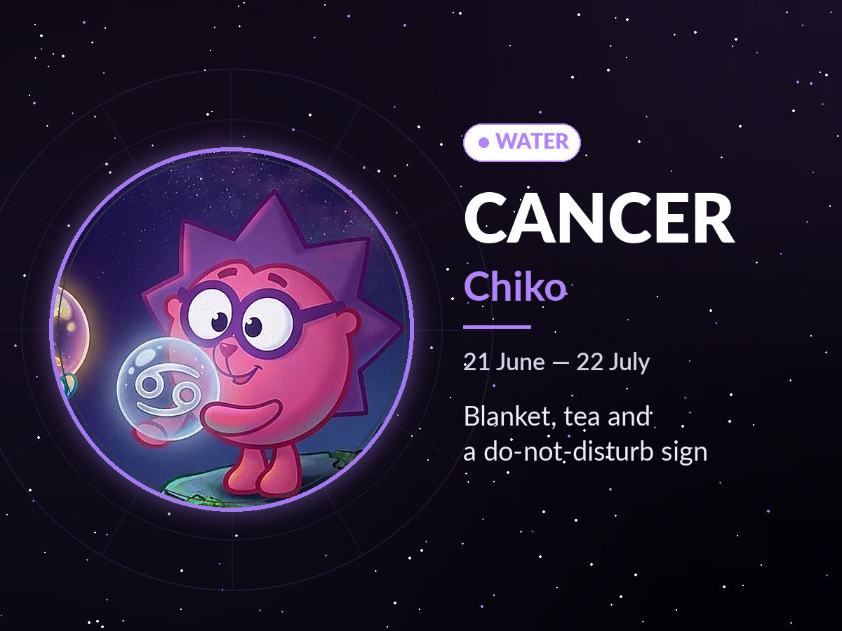 Cancer is Chiko: blanket, tea and a do-not-disturb sign