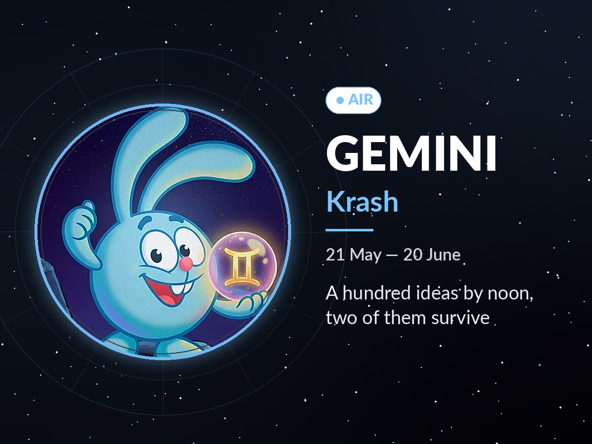Gemini is Krash: a hundred ideas by noon, two of them survive