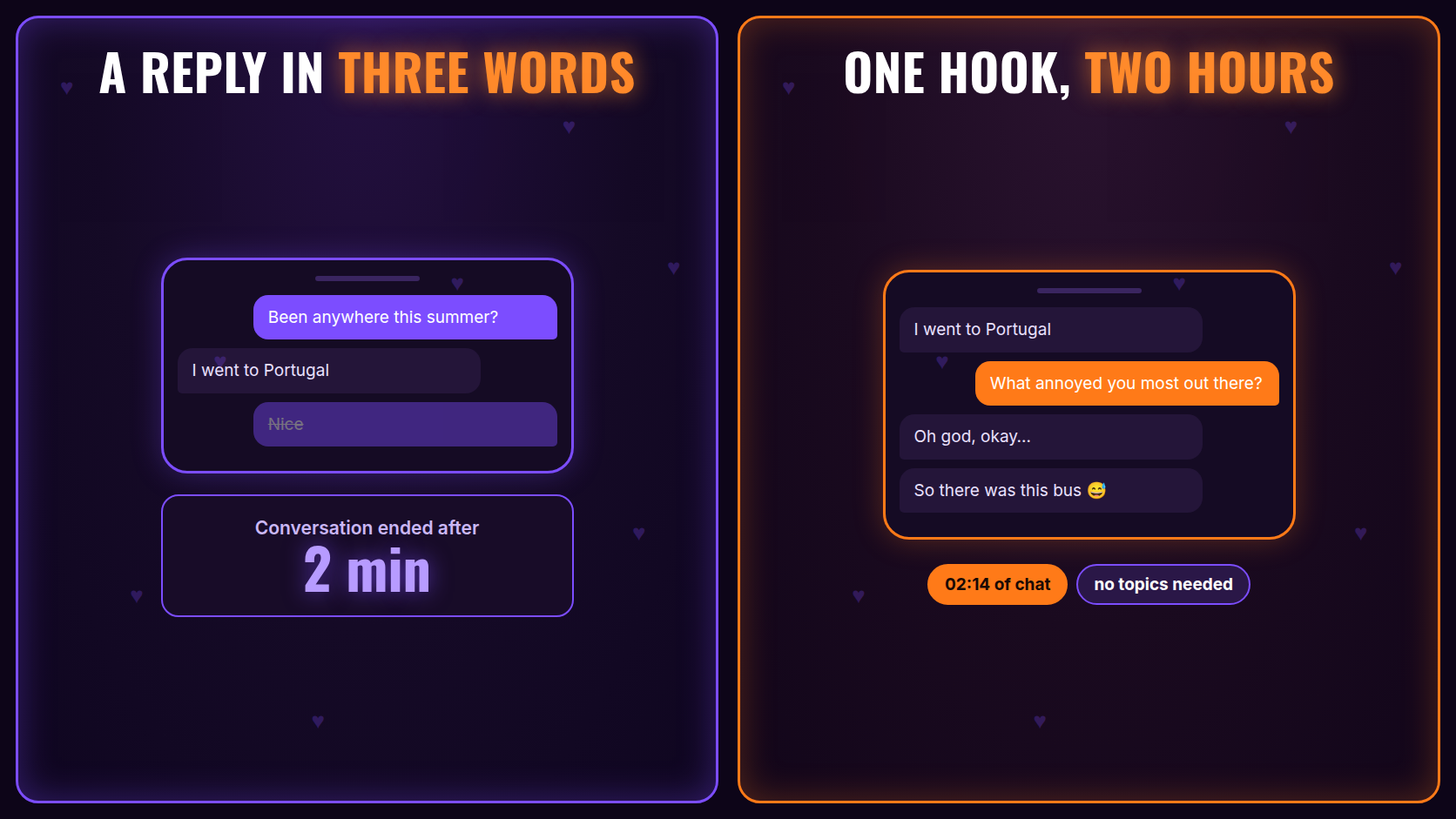 Meme: one hook pulled from her answer turns into a two-hour conversation